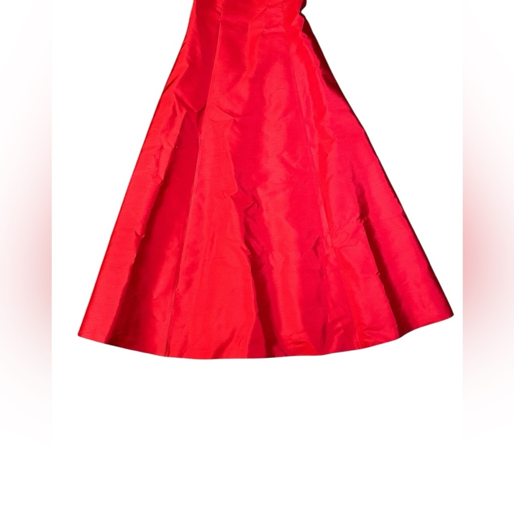 Lauren Ralph Lauren Red Silk Formal Gown Size 6 - Picture 4 of 7